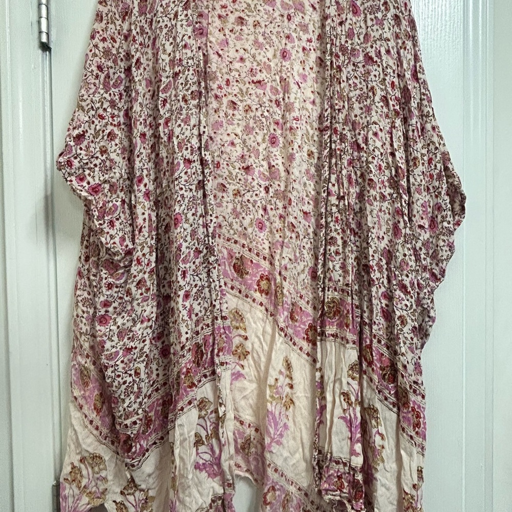 Angie Pink and Cream Floral Kimono